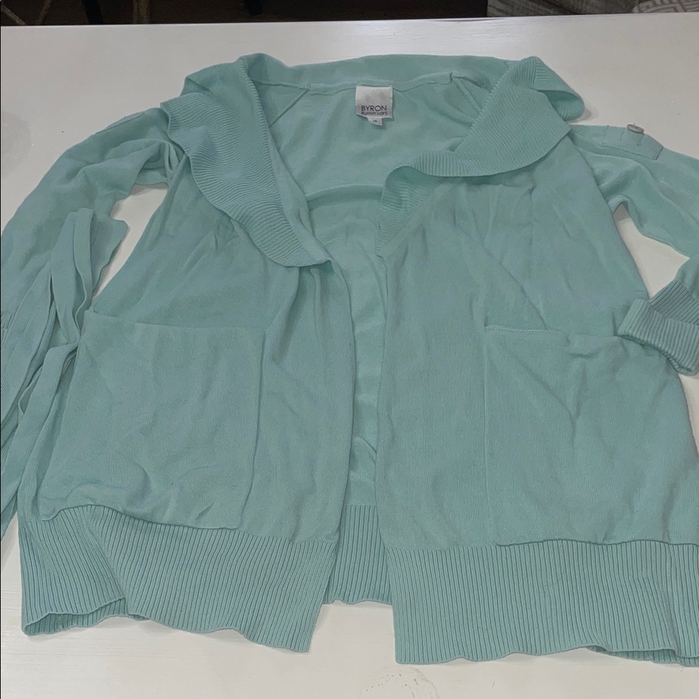 Byron Lars open cardigan with belt and foldable sleeves pockets XS